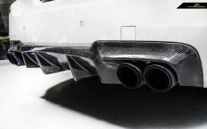 画像1: BMW 5シリーズ F10 セダン F11ツーリング Mスポーツ M5 リアバンパー用ディフューザー 本物ドライカーボン DryCarbon (1)