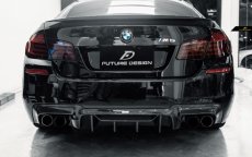 画像10: BMW 5シリーズ F10 セダン F11ツーリング Mスポーツ M5 リアバンパー用ディフューザー 本物ドライカーボン DryCarbon (10)