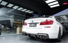 画像5: BMW 5シリーズ F10 セダン F11ツーリング Mスポーツ M5 リアバンパー用ディフューザー 本物ドライカーボン DryCarbon (5)