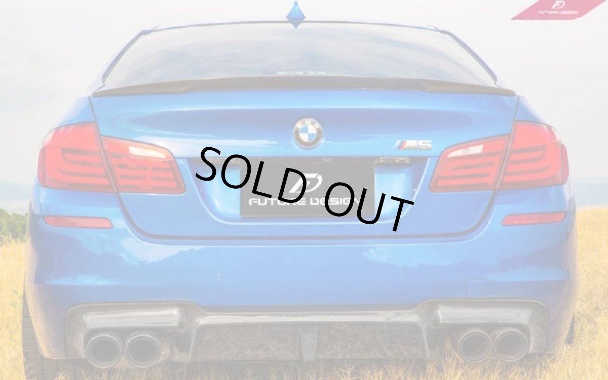 画像2: BMW 5シリーズ F10 セダン F11ツーリング Mスポーツ M5 リアバンパー用ディフューザー 本物ドライカーボン DryCarbon (2)