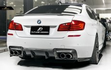 画像5: BMW 5シリーズ F10 セダン F11 ツーリング Mスポーツ M5 リアバンパー用スプリッター スポイラー 本物ドライカーボン DryCarbon  (5)