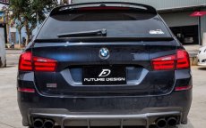 画像11: BMW 5シリーズ F11 ツーリング トランク用 リアスポイラー 本物DryCarbon ドライカーボン (11)