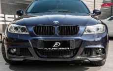 画像2: BMW 3シリーズ E90 セダン E91 ツーリング 後期車 Mスポーツフロントバンパー用 リップスポイラー 本物DryCarbon ドライカーボン (2)