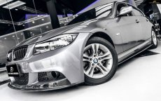 画像4: BMW 3シリーズ E90 セダン E91 ツーリング Mスポーツバンパー用 サイドスカート 本物DryCarbon ドライカーボン (4)