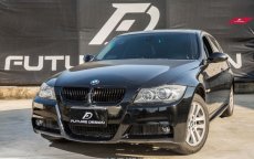 画像3: BMW 3シリーズ E90 E91 フロント用艶ありブラックキドニーグリル センターグリル (3)