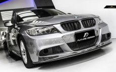 画像1: BMW 3シリーズ E90 セダン E91 ツーリング 後期車 Mスポーツフロントバンパー用 リップスポイラー 本物Carbon カーボン (1)