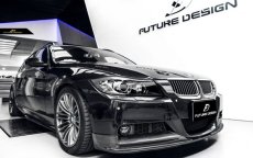 画像2: BMW 3シリーズ E90 セダン E91 ツーリング 前期車 Mスポーツフロントバンパー用 リップスポイラー 本物Carbon カーボン (2)