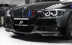 画像1: BMW 3シリーズ E90 セダン E91 ツーリング 前期車 Mスポーツフロントバンパー用 リップスポイラー 本物DryCarbon ドライカーボン (1)