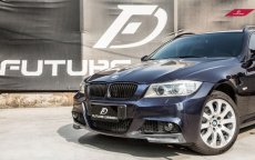 画像4: BMW 3シリーズ E90 セダン E91 ツーリング 後期車 Mスポーツフロントバンパー用 リップスポイラー 本物DryCarbon ドライカーボン (4)