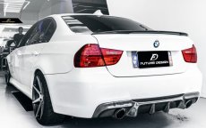画像3: BMW 3シリーズ E90 セダン E91 ツーリング  Mスポーツバンパー用リアディフューザー 本物Carbon カーボン (3)
