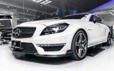 画像12: BENZ メルセデス・ベンツ CLS W218 CLS63 フロントバンパー用リップスポイラー 本物Dry Carbon ドライカーボン (12)