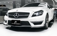 画像7: BENZ メルセデス・ベンツ CLS W218 CLS63 フロントバンパー用リップスポイラー 本物Dry Carbon ドライカーボン (7)