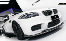 画像3: BMW 5シリーズ F10 M5ルックフロントバンパー用リップスポイラー カーボン ドライカーボン DryCarbon (3)