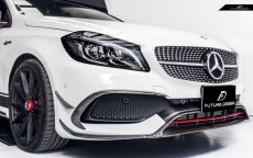 画像10: BENZ メルセデス・ベンツ A-Class W176 後期車 フロントバンパー用B26 リップスポイラー カナード 本物Drycarbon ドライカーボン (10)