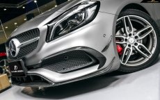 画像3: BENZ メルセデス・ベンツ A-Class W176 後期車 フロントバンパー用B26 リップスポイラー カナード 本物Drycarbon ドライカーボン (3)