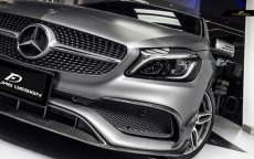 画像4: BENZ メルセデス・ベンツ A-Class W176 後期車 フロントバンパー用B26 リップスポイラー カナード 本物Drycarbon ドライカーボン (4)