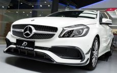 画像3: BENZ メルセデス・ベンツ A-Class W176 後期車 フロントバンパー用艶ありブラック リップスポイラー カナード B26 (3)