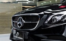 画像5: BENZ メルセデス・ベンツ W213 Eクラス用 ダイヤモンド 艶ありブラック・メッキ センターグリル (5)