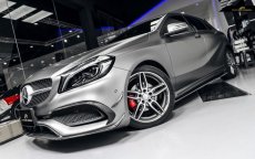 画像2: BENZ メルセデス・ベンツ A-Class W176 後期車 フロントバンパー用B26 リップスポイラー カナード 本物Drycarbon ドライカーボン (2)