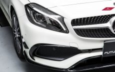 画像5: BENZ メルセデス・ベンツ A-Class W176 後期車 フロントバンパー用艶ありブラック リップスポイラー カナード B26 (5)