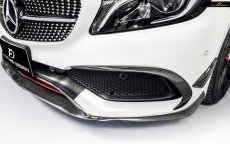 画像8: BENZ メルセデス・ベンツ A-Class W176 後期車 フロントバンパー用B26 リップスポイラー カナード 本物Drycarbon ドライカーボン (8)