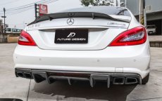 画像3: BENZ メルセデス・ベンツ CLS W218 AMGバンパー 用ディフューザー スポイラー 本物Carbon カーボン (3)