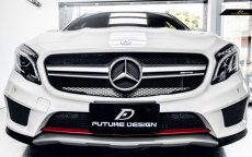 画像2: BENZ メルセデス・ベンツ X156 GLA-Class GLA45ルック 艶消しシルバー センターグリル (2)