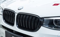 画像3: BMW Xシリーズ X3 F25 LCI 後期 フロント用艶ありブラックキドニーグリル センターグリル (3)