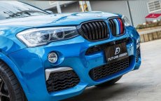 画像4: BMW Xシリーズ X4 F26 前期 LCI 後期 青紺赤 フロント用艶ありブラックキドニーグリル センターグリル (4)