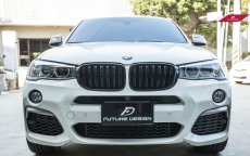 画像4: BMW Xシリーズ X4 F26 LCI 後期 フロント用艶ありブラックキドニーグリル センターグリル (4)