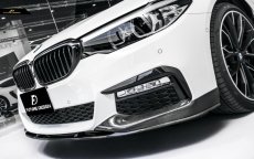 画像4: BMW 5シリーズ G30 セダン G31 ツーリング Mスポーツ フロント用リップスポイラー 本物DryCarbon ドライカーボン (4)