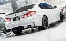 画像7: BMW 5シリーズ G30 G31 セダン ツーリング Mスポーツ用 F90 M5ルック ディフューザー リアバンパー (7)