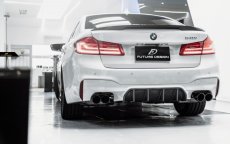 画像1: BMW 5シリーズ G30 G31 セダン ツーリング Mスポーツ用 F90 M5ルック ディフューザー リアバンパー (1)