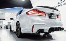 画像3: BMW 5シリーズ G30 G31 セダン ツーリング Mスポーツ用 F90 M5ルック ディフューザー リアバンパー (3)