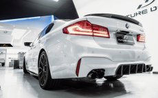 画像2: BMW 5シリーズ G30 G31 セダン ツーリング Mスポーツ用 F90 M5ルック ディフューザー リアバンパー (2)