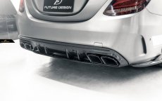 画像5: BENZ メルセデス・ベンツ Cクラス W205 セダン S205 ワゴン C63用 改造型ED1仕様 ディフューザー 本物DryCarbon ドライカーボン  (5)