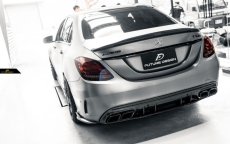 画像3: BENZ メルセデス・ベンツ Cクラス W205 セダン S205 ワゴン C63用 改造型ED1仕様 ディフューザー 本物DryCarbon ドライカーボン  (3)