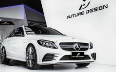 画像1: BENZ メルセデス・ベンツ C-Class W205 S205 C205 後期用 AMG C43ルック シルバーグリル (1)