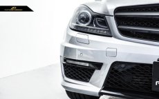 画像6: BENZ ベンツ AMG C63ルック グリル Cクラス W204 後期車 フロントバンパー エアロ PPウレタン製 ディライト LED (6)