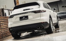 画像5: Porsche Cayenne カイエン E3 用 二層ツインテール 4本出 ブラッククローム マフラーカッター (5)