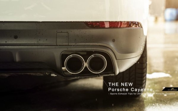 Porsche Cayenne カイエン E3 用 二層ツインテール 4本出 クローム