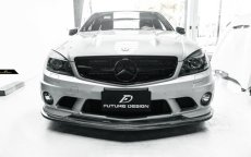 画像1: BENZ メルセデス・ベンツ Cクラス W204 前期車 C63 フロントバンパー用リップスポイラー 本物Carbon カーボン (1)