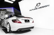 画像1: BENZ メルセデス・ベンツ SLK-Class R172 トランク用リアスポイラー 本物DryCarbon ドライカーボン (1)