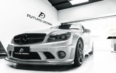 画像2: BENZ メルセデス・ベンツ Cクラス W204 前期車 C63 フロントバンパー用リップスポイラー 本物Carbon カーボン (2)