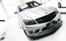 画像4: BENZ メルセデス・ベンツ Cクラス W204 前期車 C63 フロントバンパー用リップスポイラー 本物Carbon カーボン (4)