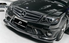 画像6: BENZ メルセデス・ベンツ Cクラス W204 前期車 C63 フロントバンパー用リップスポイラー 本物DryCarbon ドライカーボン (6)