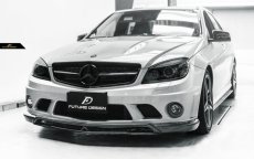 画像3: BENZ メルセデス・ベンツ Cクラス W204 前期車 C63 フロントバンパー用リップスポイラー 本物Carbon カーボン (3)