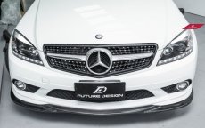 画像1: BENZ メルセデス・ベンツ Cクラス W204 前期車 フロントバンパー用リップスポイラー 本物DryCarbon ドライカーボン (1)