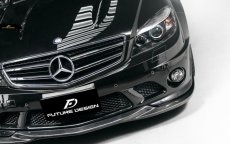 画像3: BENZ メルセデス・ベンツ Cクラス W204 前期車 C63 フロントバンパー用リップスポイラー 本物DryCarbon ドライカーボン (3)