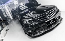 画像2: BENZ メルセデス・ベンツ Cクラス W204 前期車 C63 フロントバンパー用リップスポイラー 本物DryCarbon ドライカーボン (2)